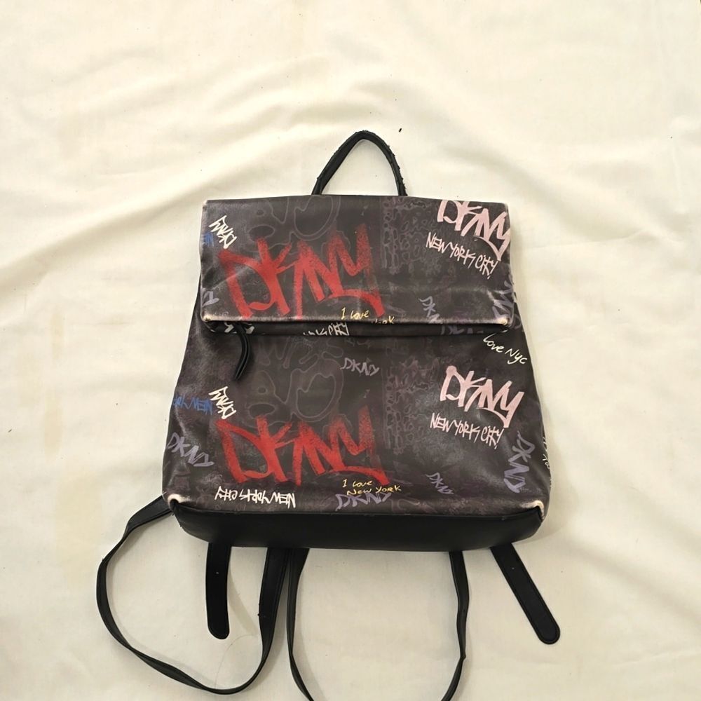 DKNY Tilly Graffiti Mid-Fold Over‎ Backpack